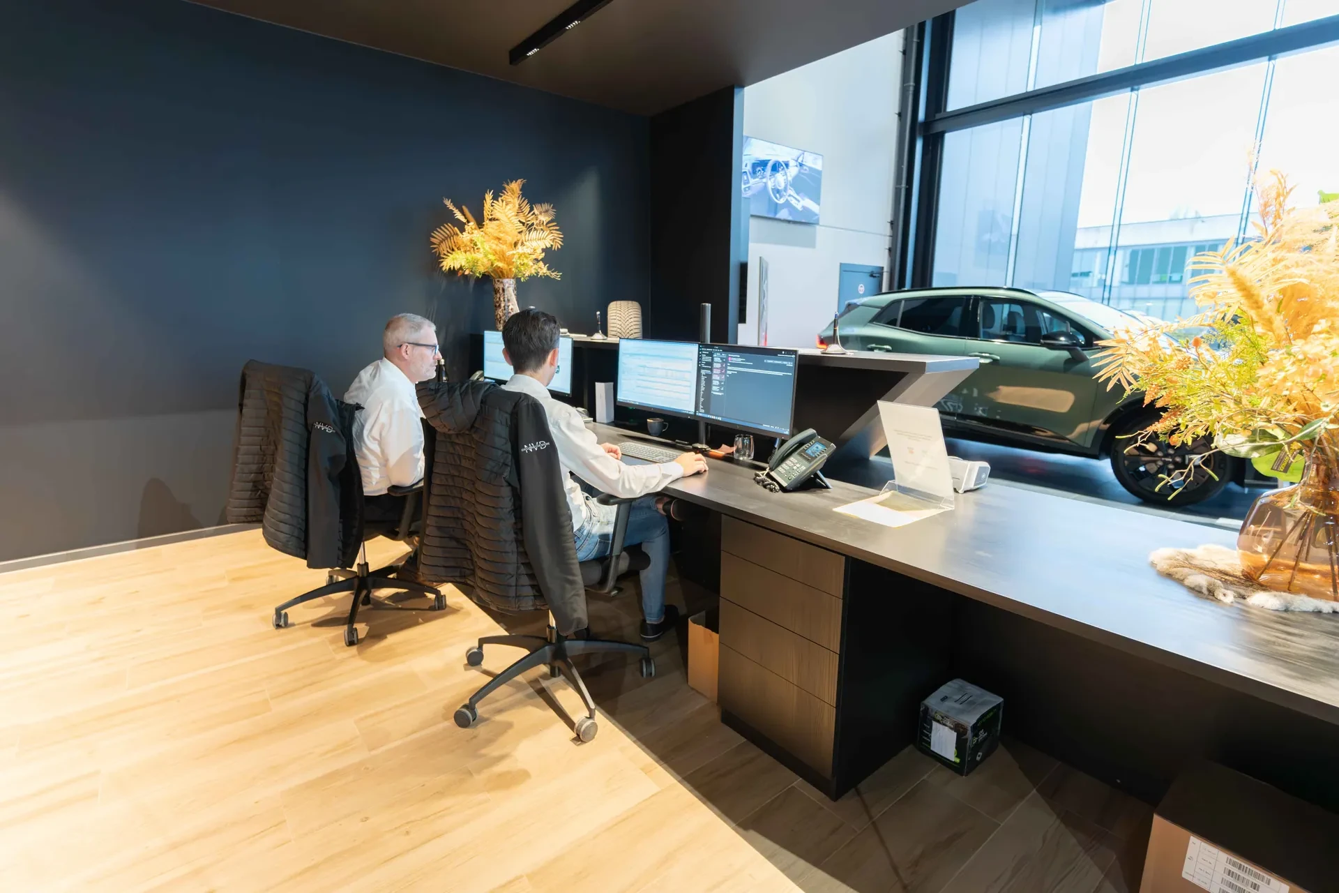 De receptie van de werkplaats van Kia Waaslandmobiel